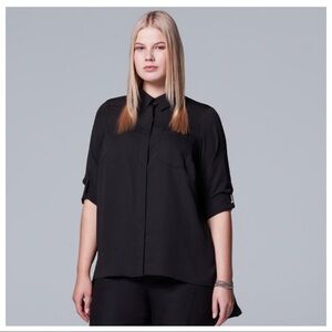 NWT Simply Vera Vera Wang chiffon blouse Size S.